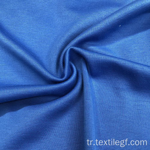 Mavi Polyester Spandex Roma Örme Kumaş